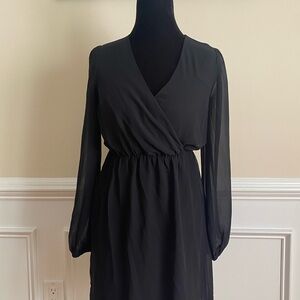 Express Black Long Sleeve Dress